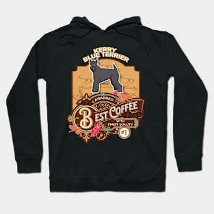 Kerry Blue Terrier Best Coffee - Dog Owner Coffee Lover Gifts Hoodie